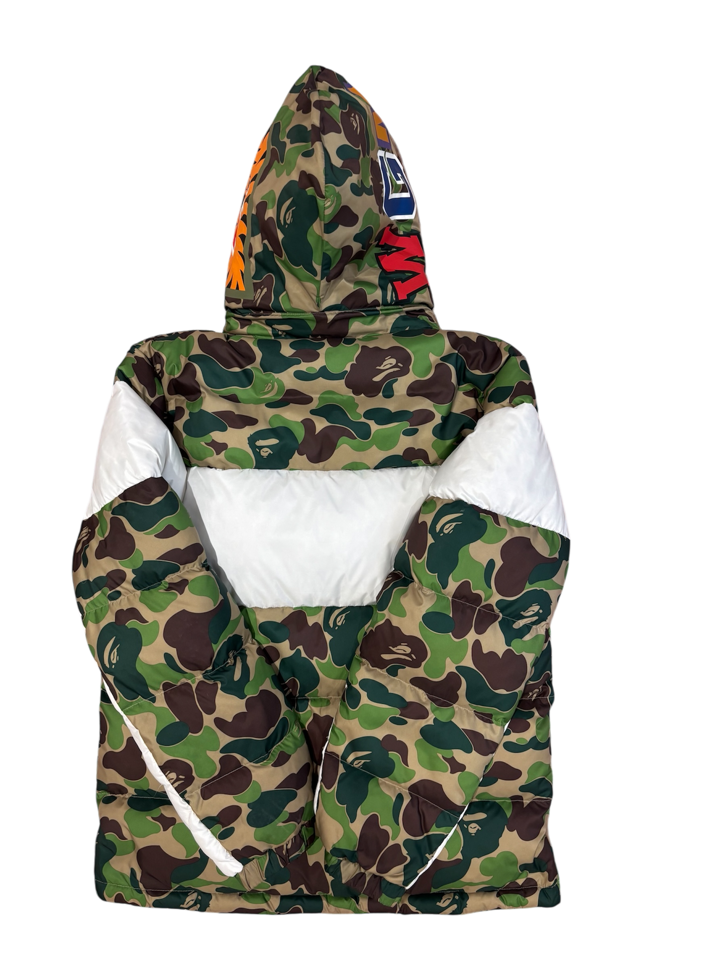 Bape X Adidas ABC Camo Firebird Shark Puffer Jacket