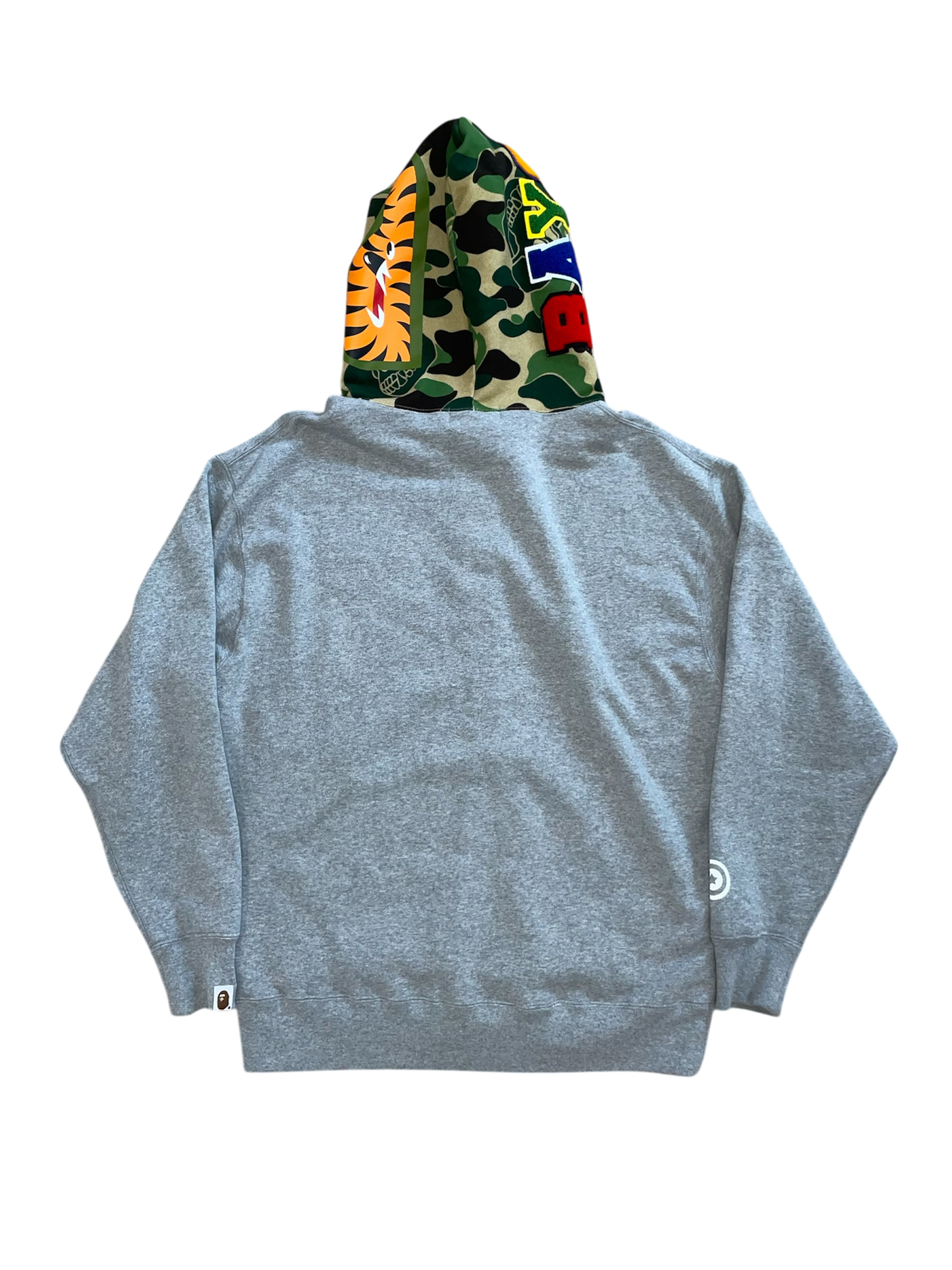 Bape X Bored Ape Yacht Club Shark Full Zip Hoodie Grey