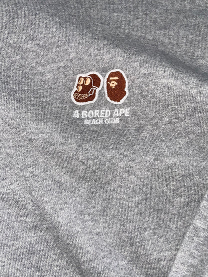 Bape X Bored Ape Yacht Club Shark Full Zip Hoodie Grey