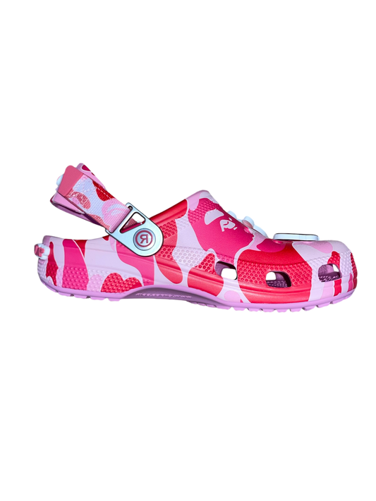 Bape X Crocs Classic Clog ABC Pink