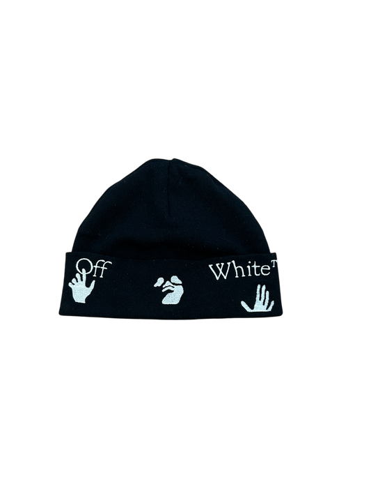Off White Logo Print Beanie